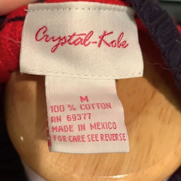 Vintage 90’s Krystal Kobe American Flag Sleeveless Knit Top S/M - Picture 5 of 5
